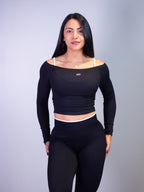 Off-Shoulder Cover in Black