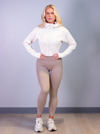 Cloud Cropped Zipped Jacket in White