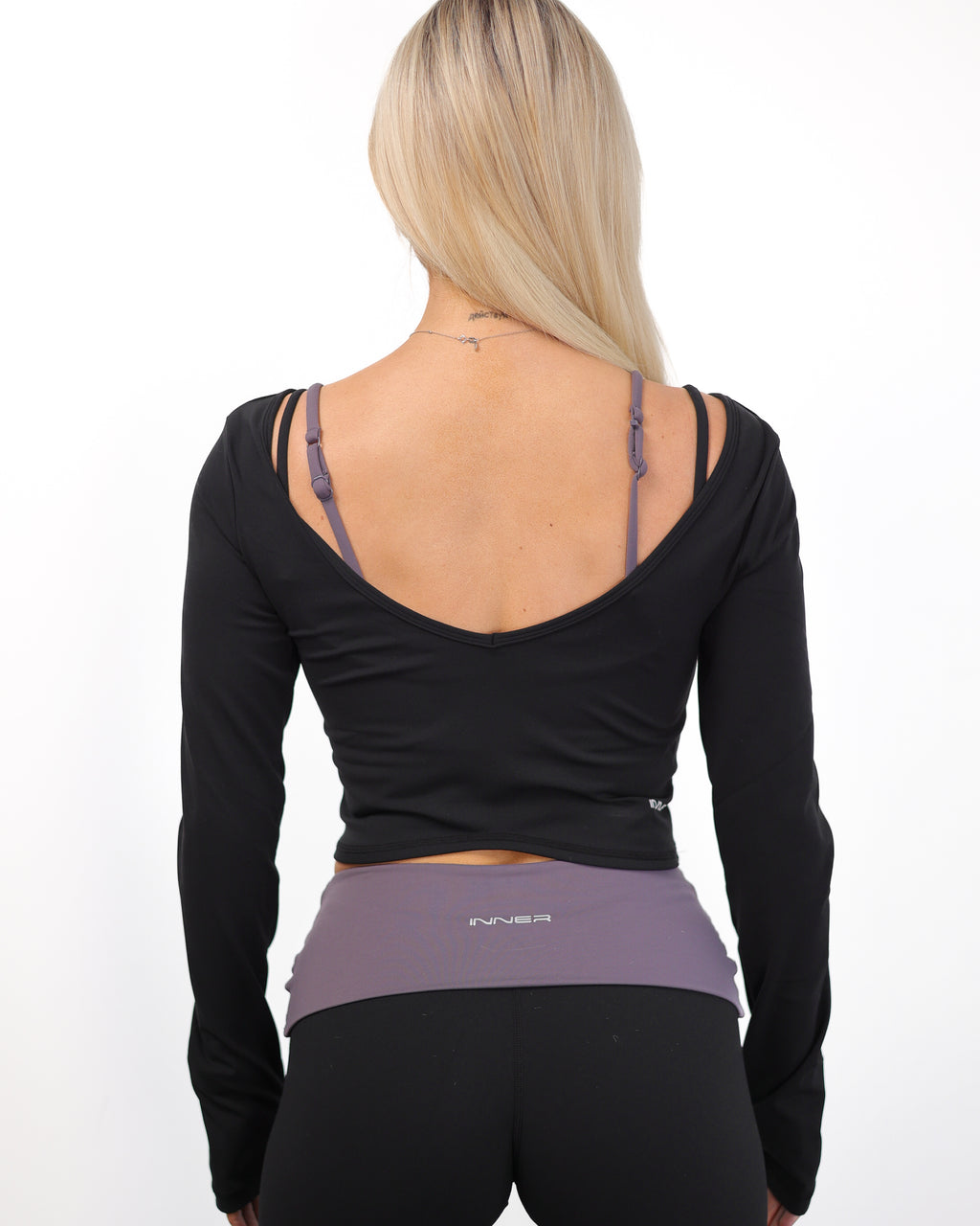 Open Front Long Sleeve in Midnight Black