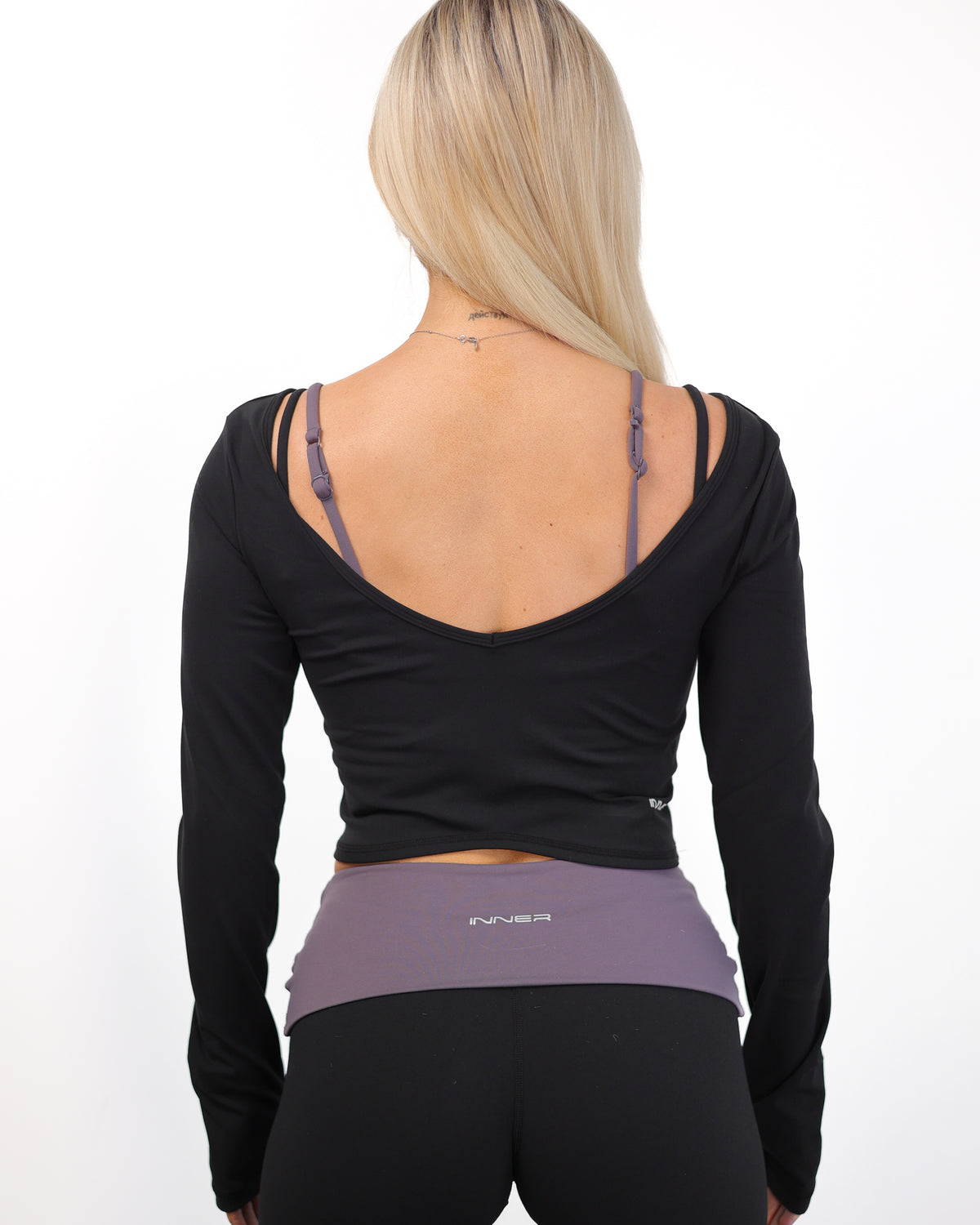 Open Front Long Sleeve in Midnight Black