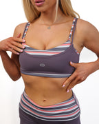 Layered Multi-Way Sports Bra in Mystic Grey