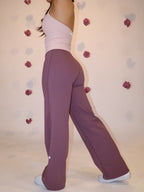 Non Scrunch Wide Leg in Dusty Purple