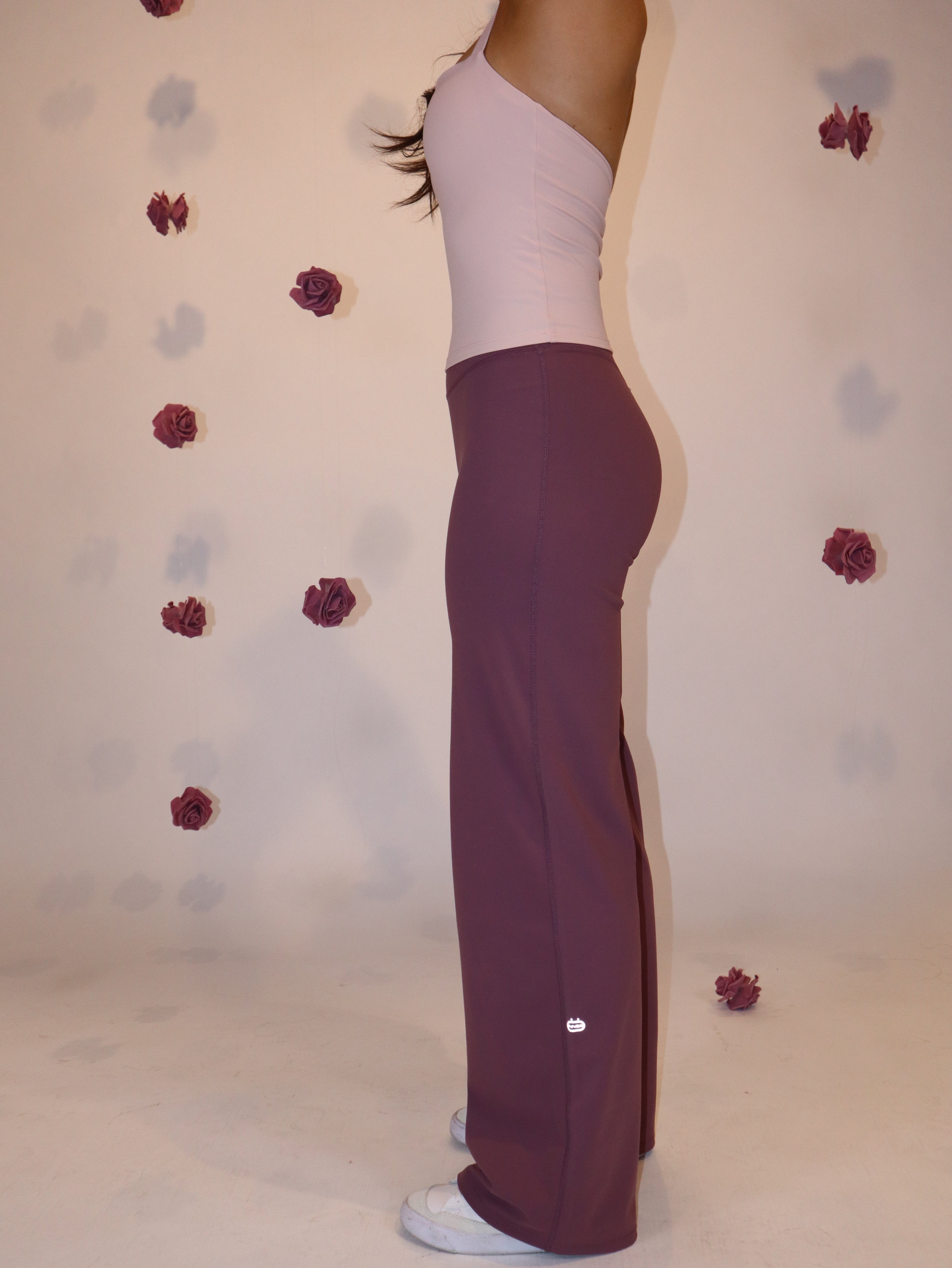 Non scrunch wide leg in dusty purple