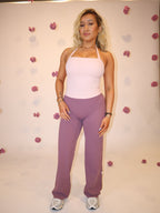 Non Scrunch Wide Leg in Dusty Purple