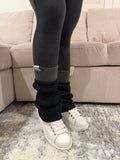 Refine Leg Warmer in Two Toned Iron Split