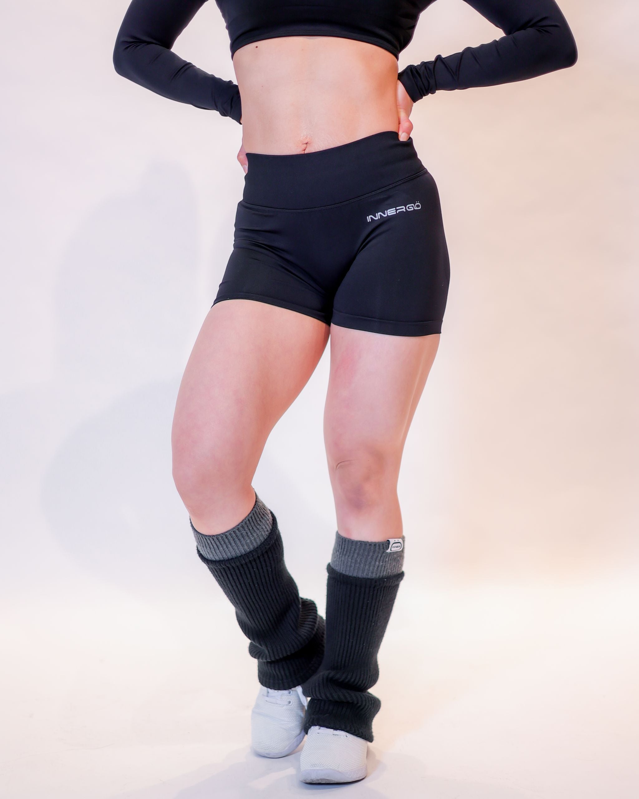 Refine Contour Shorts in Solid Black