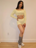 Refine Contour Shorts in Brushed Gold