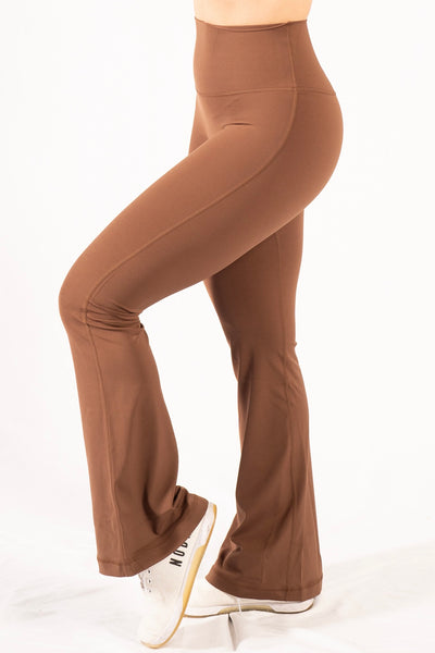 Butter High Rise Flare Pants in Mocha