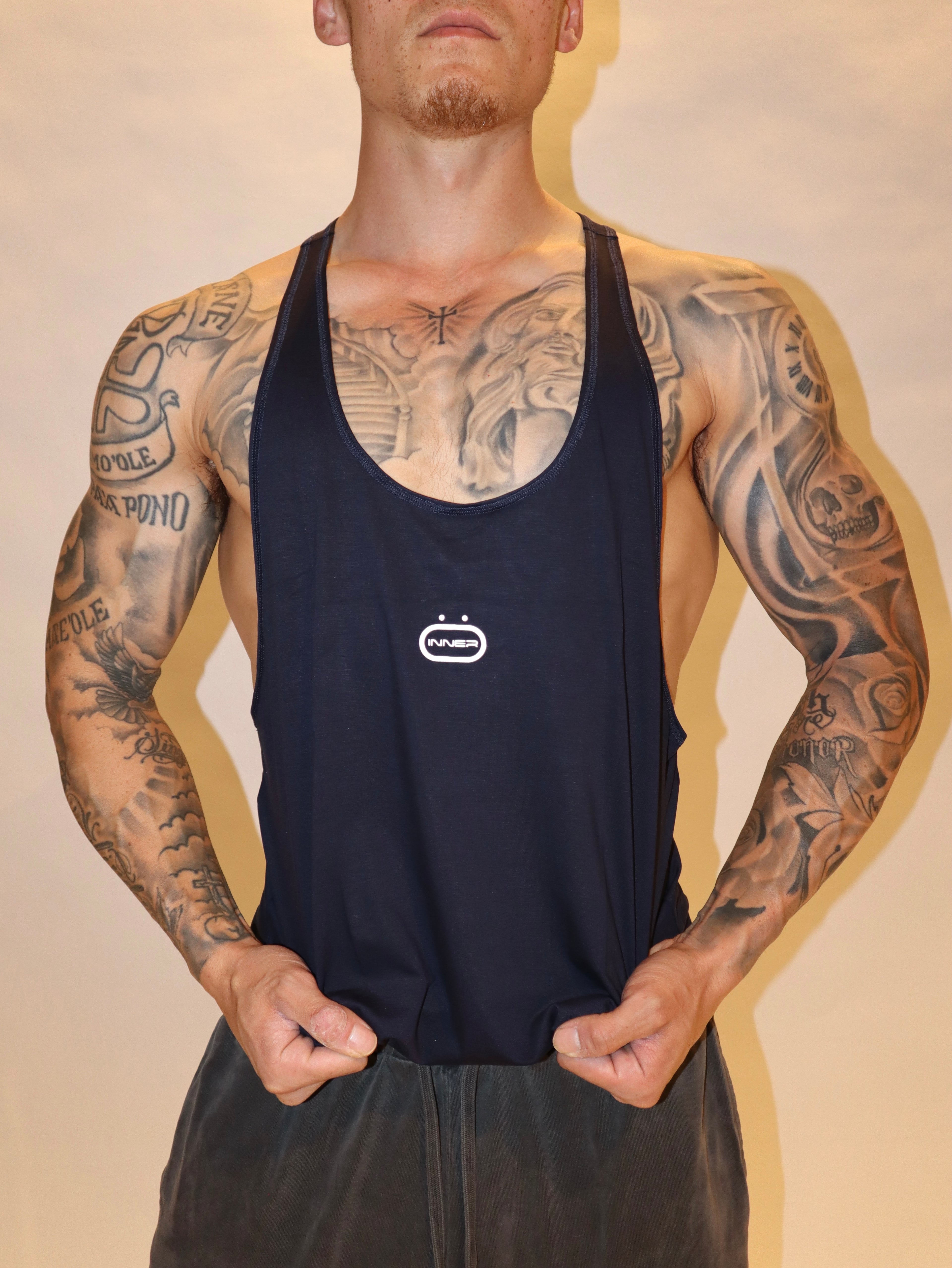 Anti Leg Day Stringer in Dark Blue