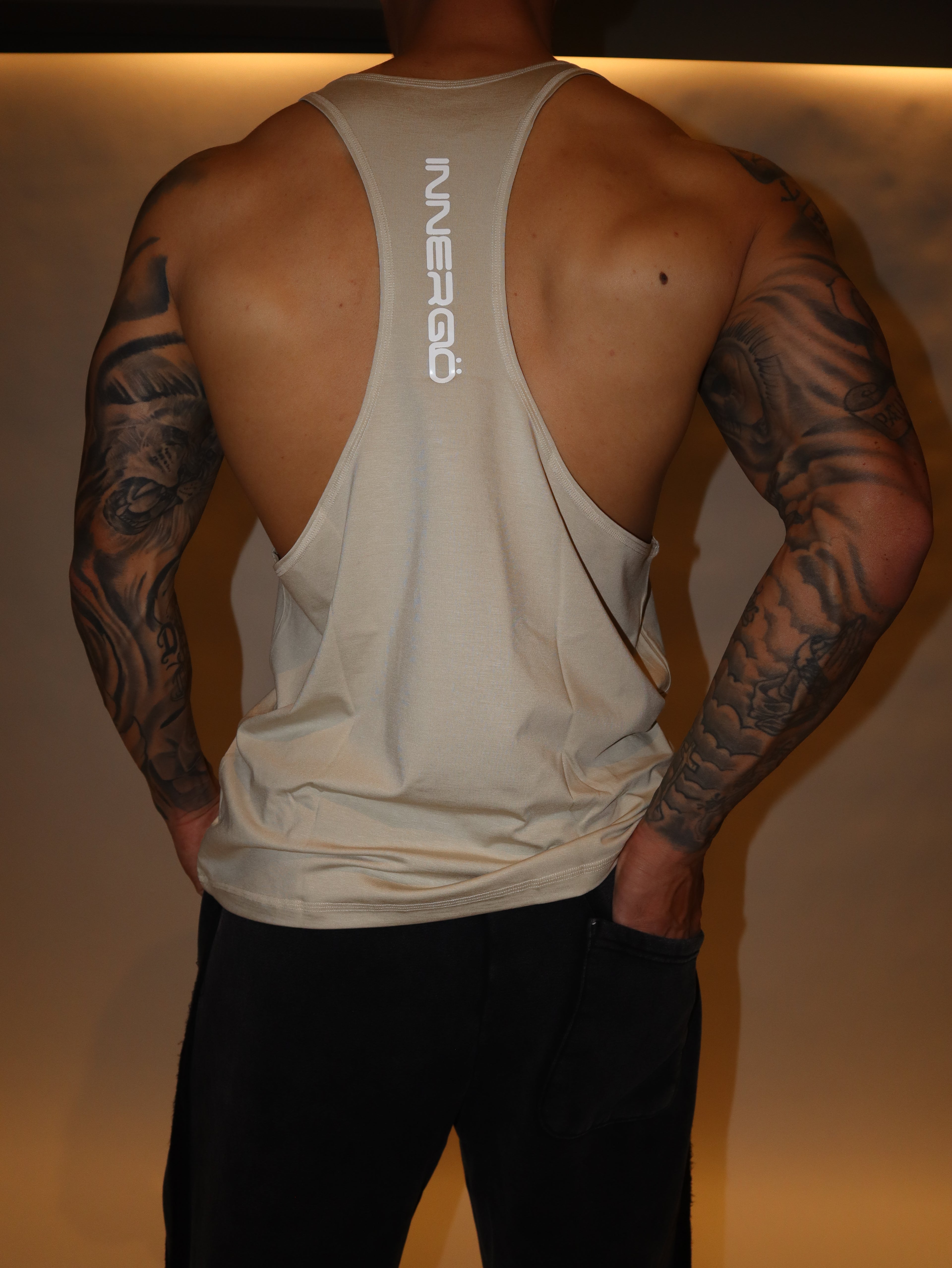 Anti Leg Day Stringer in Creamy White