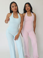 Halter Tank in Blueberry Cream