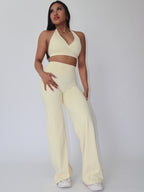 Invisible Scrunch Wide-Leg in Lemon Butter