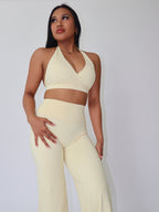 Ease Halter Bra in Lemon Butter