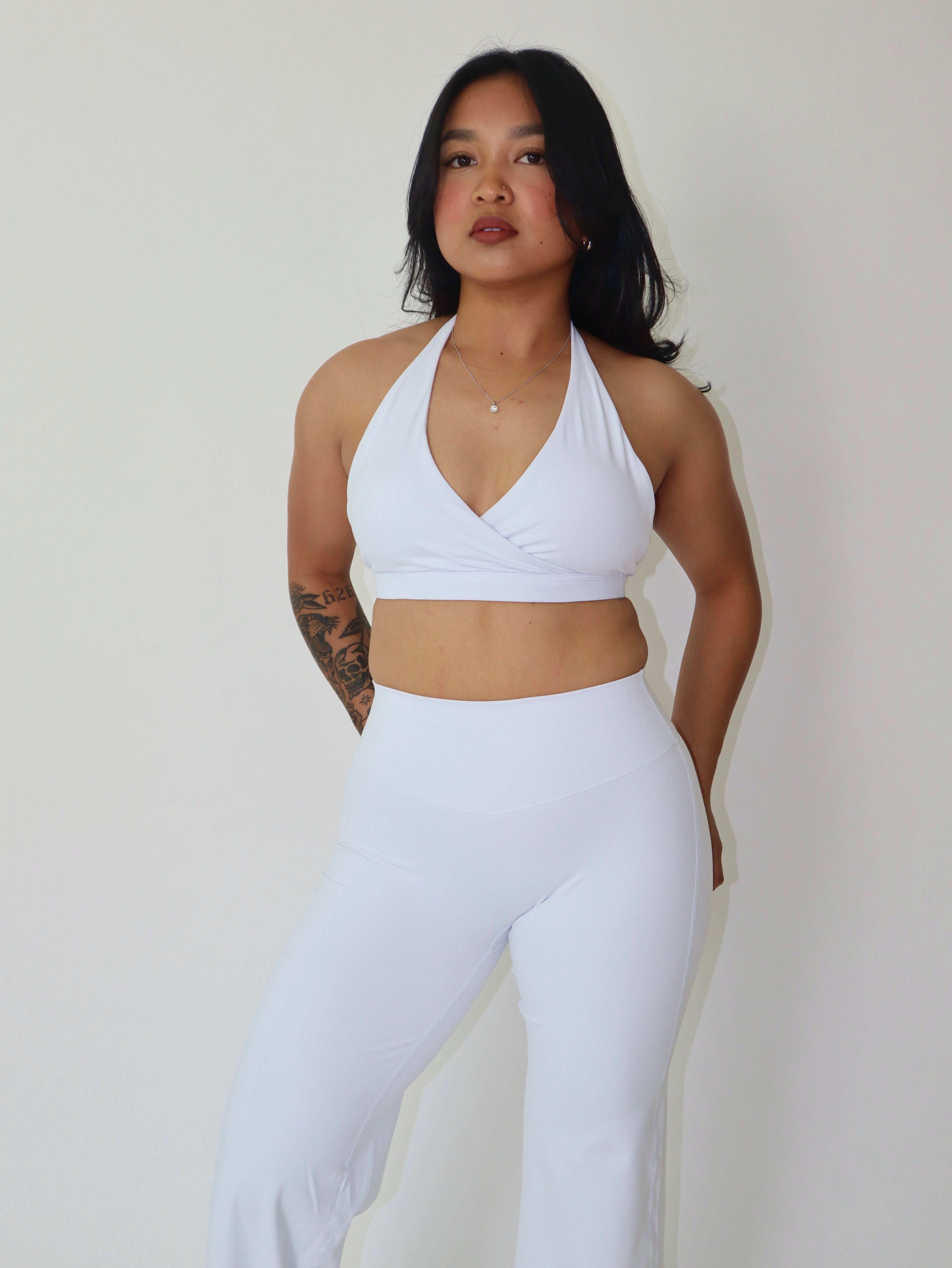 Ease Halter Bra in Blanc