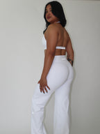 Ease Halter Bra in Blanc
