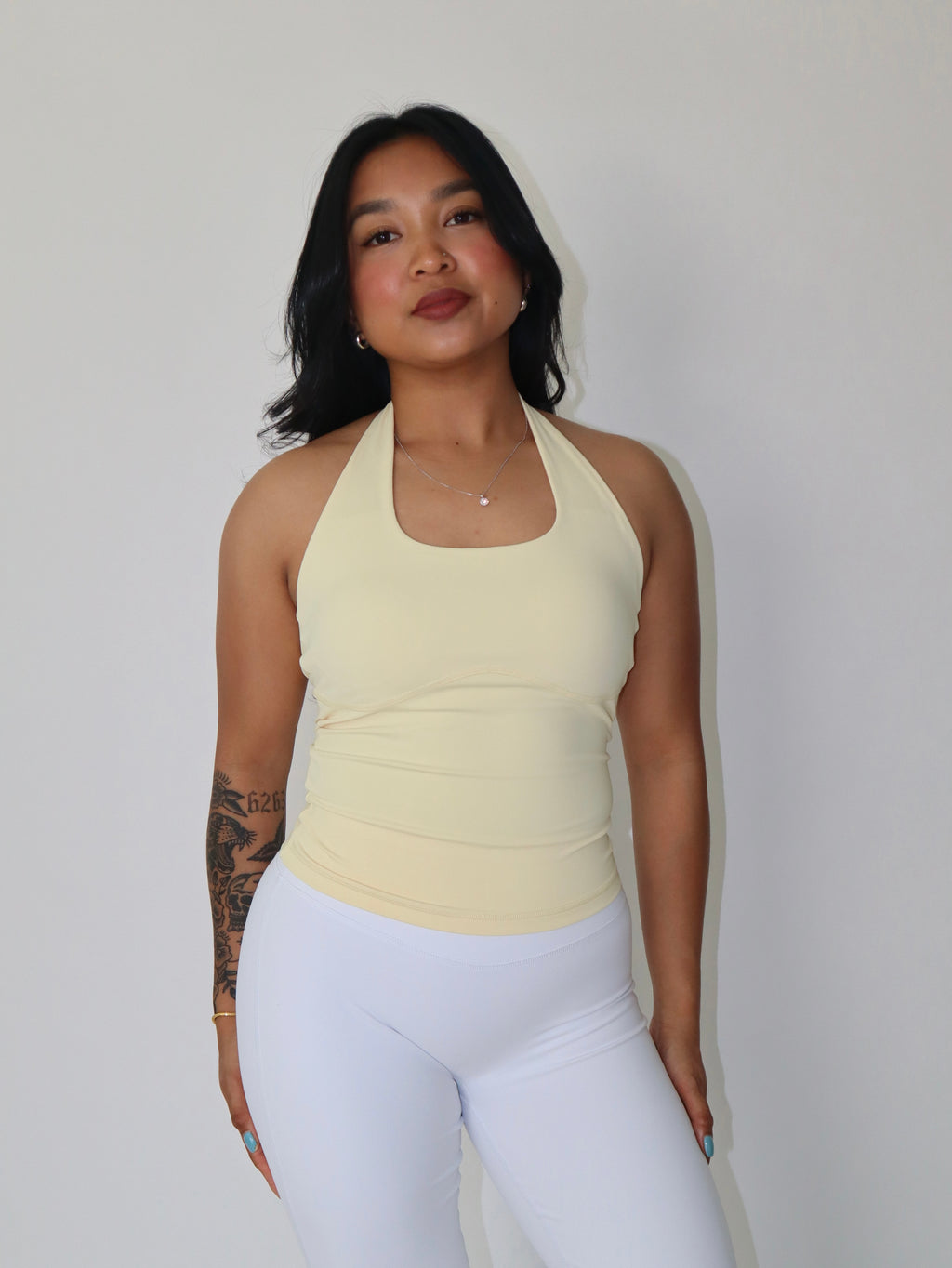 Halter Tank in Lemon Butter