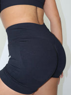 Glö Contour Shorts in Black Truffle