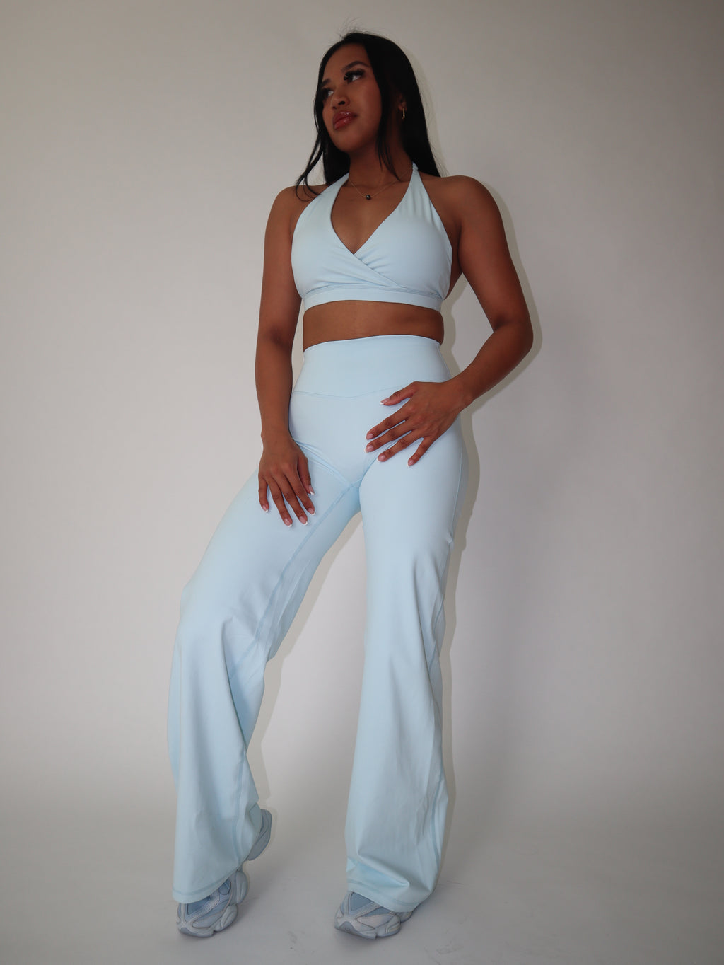 Invisible Scrunch Wide-Leg in Blueberry Cream