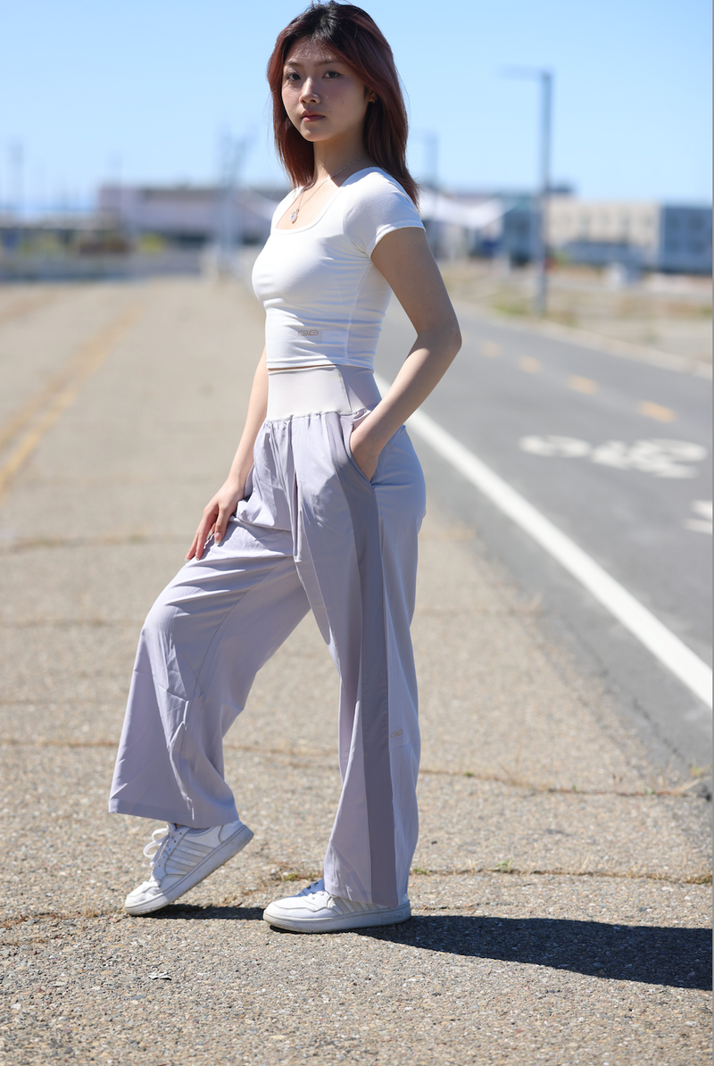 Square Neck Cropped Tee - White