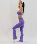 Glo Scrunch Flare Pants in Lavender Purple
