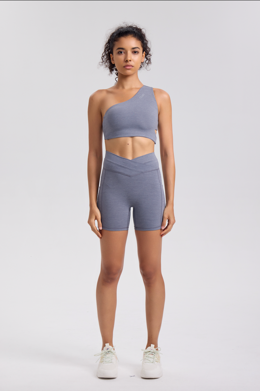 Cloud Single Sports Bra in Space Grey - Inner Glö Apparel