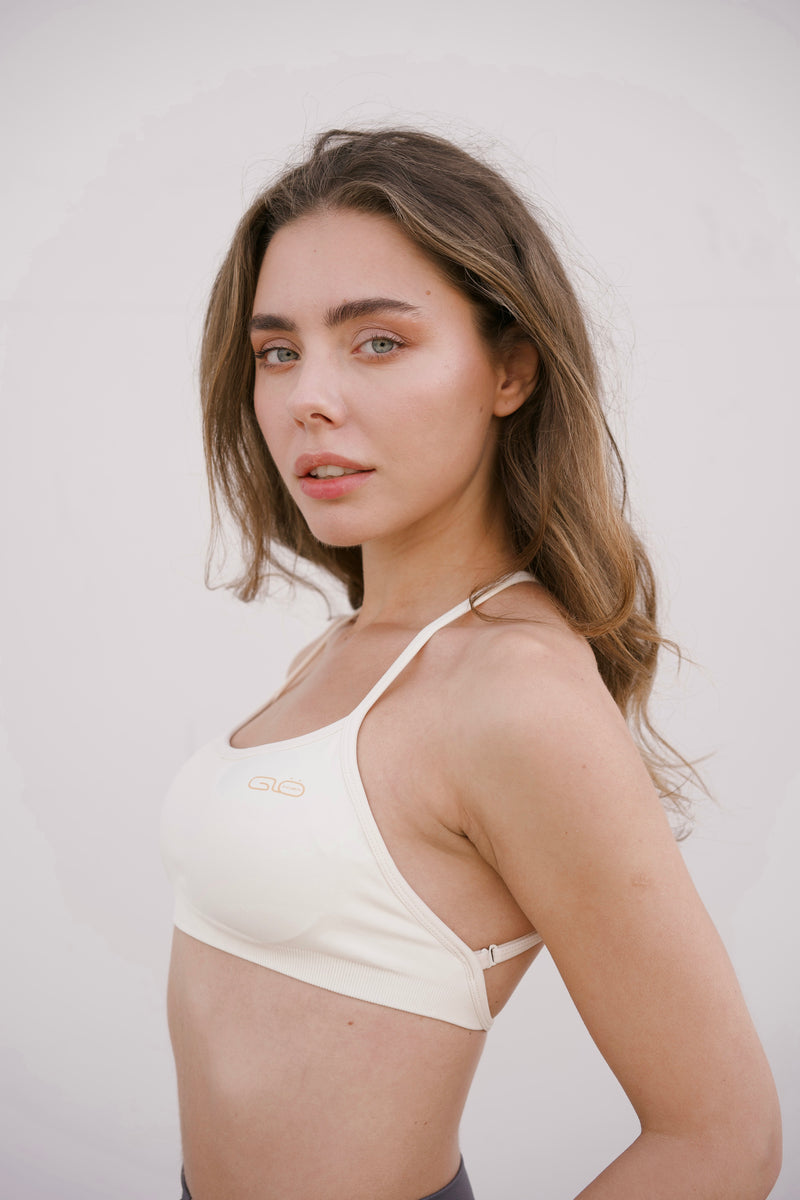 Multi-way Sports Bra in Creamy White