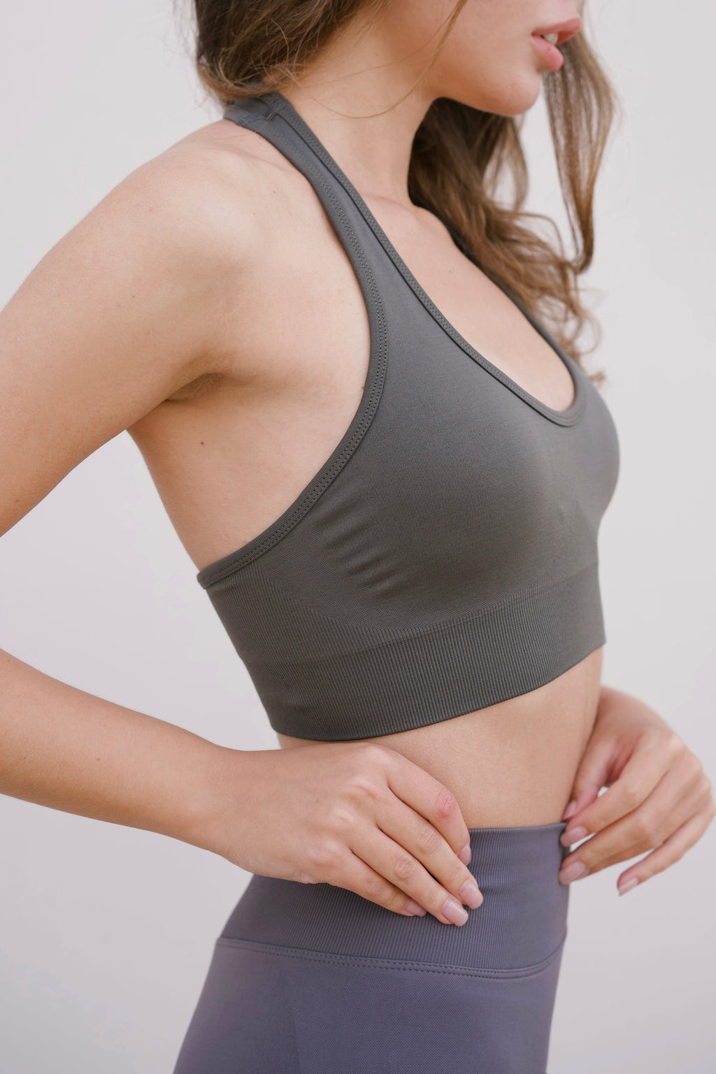 Glö Halter Top - Silver Grey