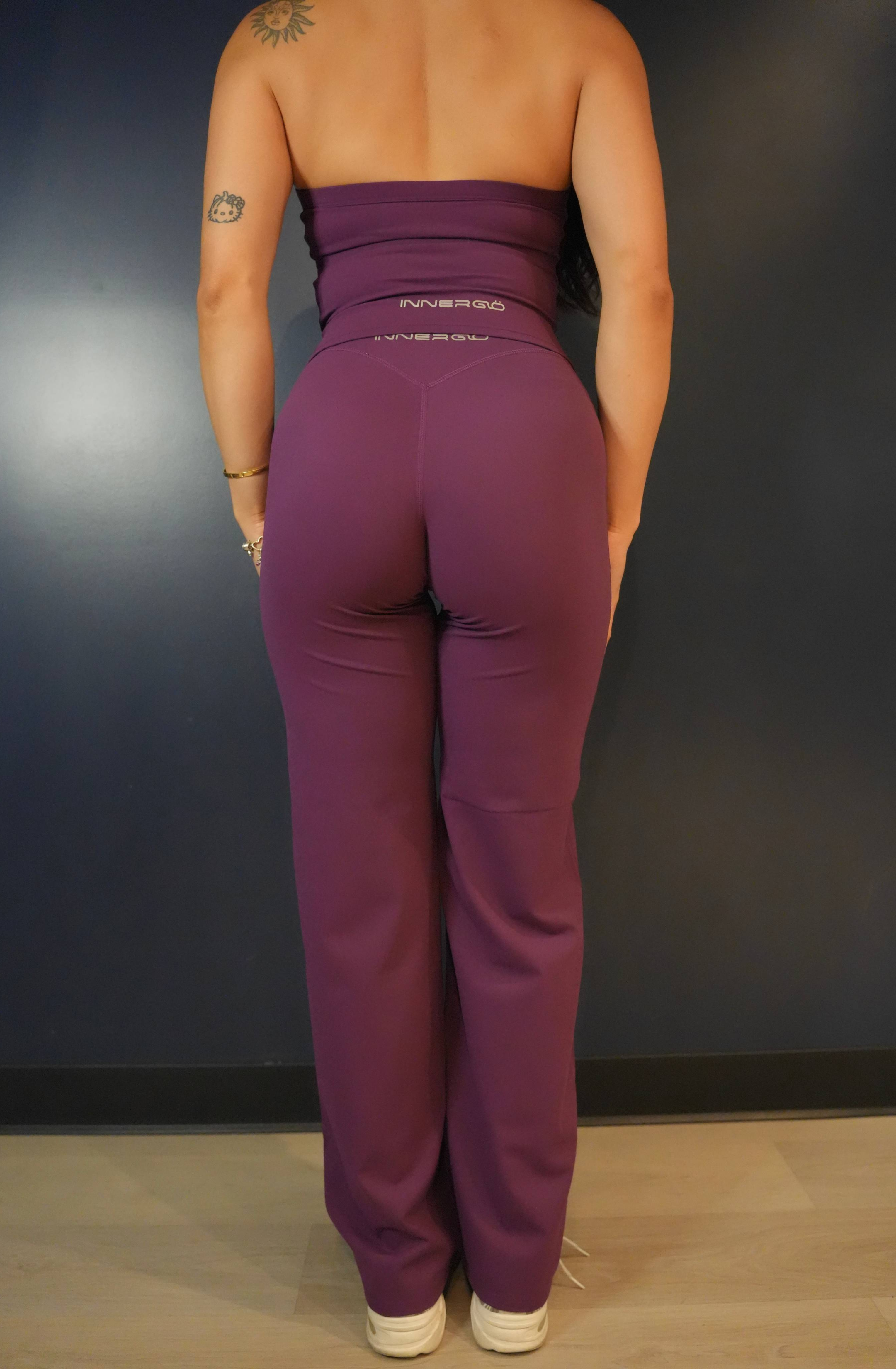 Non scrunch wide leg in Eggplant