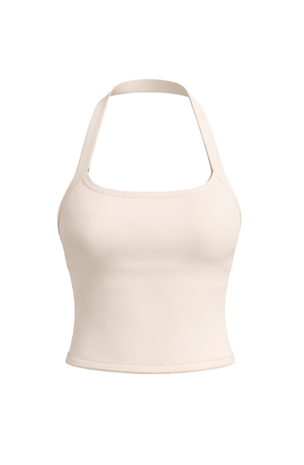 cropped halter in vanilla cream