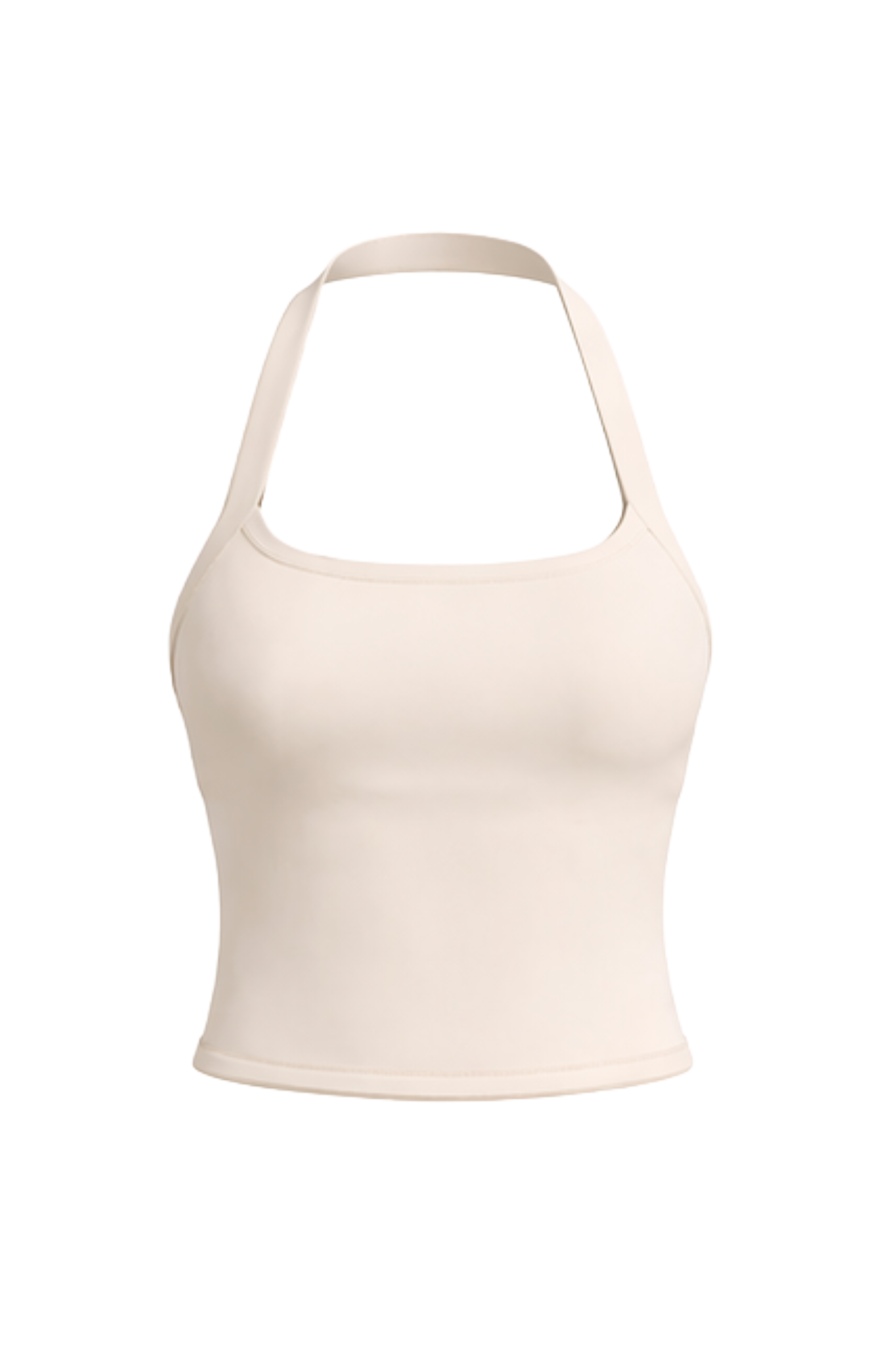 cropped halter in vanilla cream