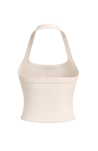 Cropped Halter in Vanilla Cream