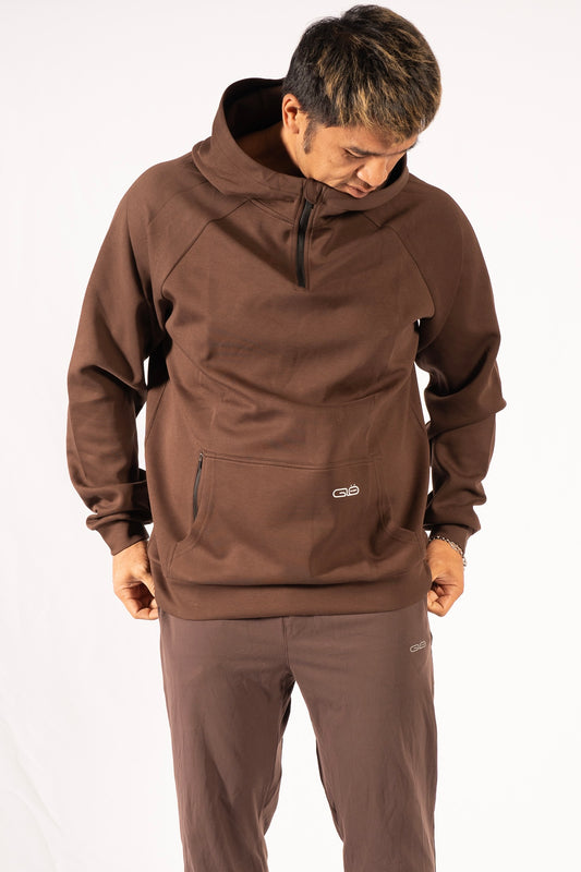 Zoned In Oversized Hoodie in Coffee
