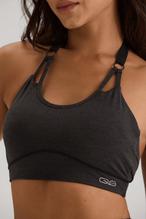 Aggressive Halter Sports Bra in Black - Inner Glö Apparel