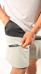 Bi - color Shorts in Black and Grey - Inner Glö Apparel