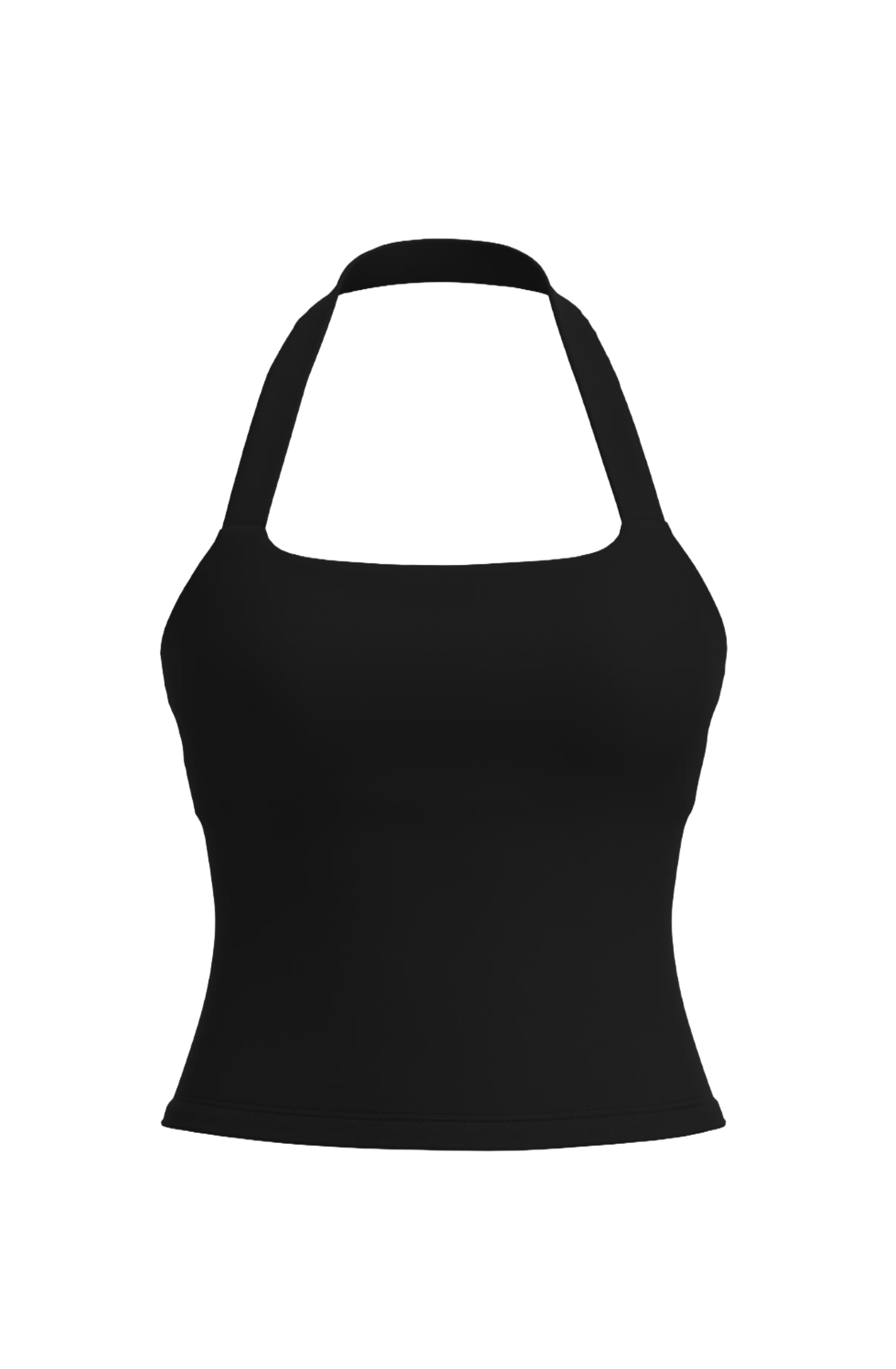hip length halter in black