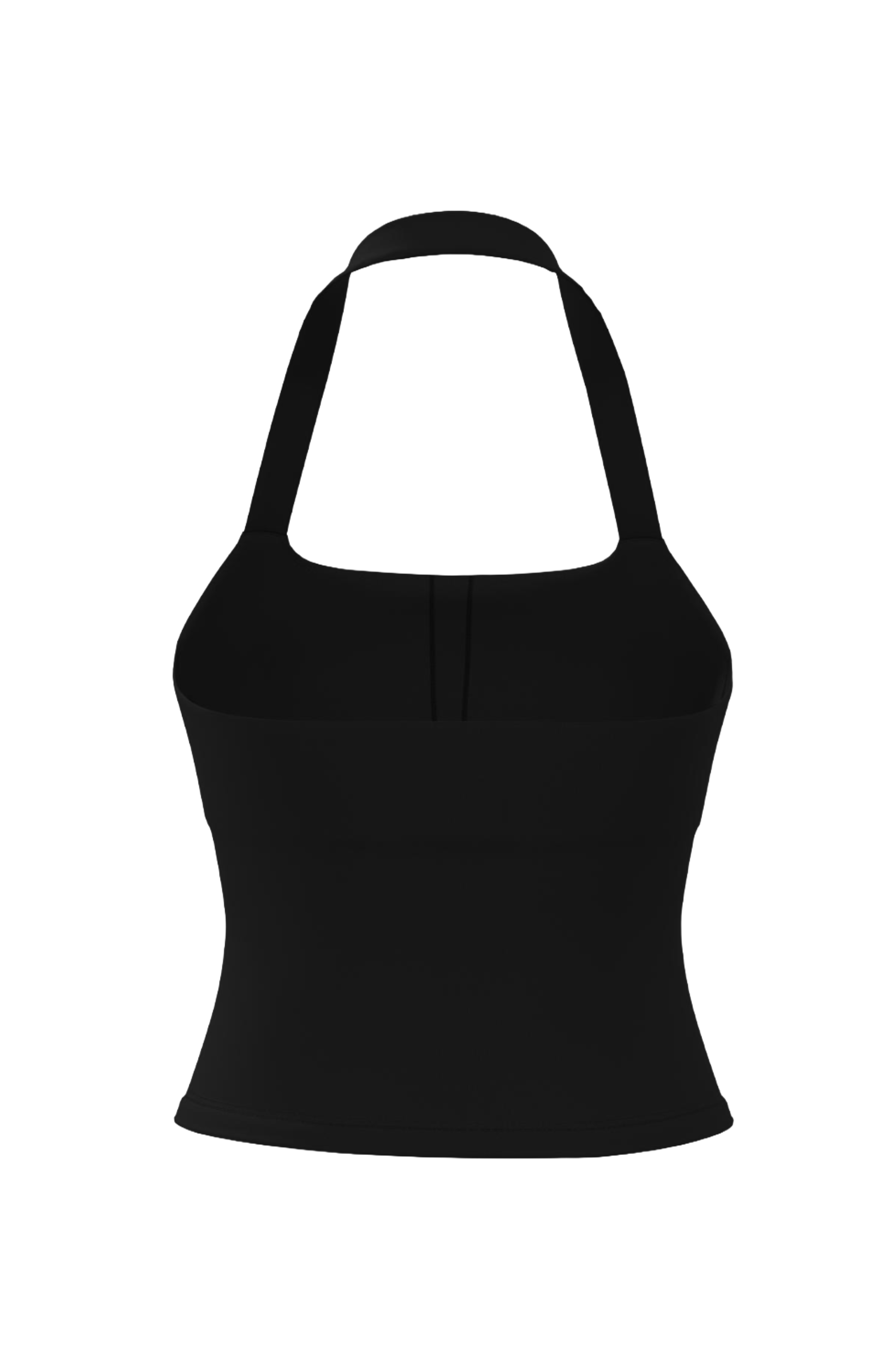 hip length halter in black