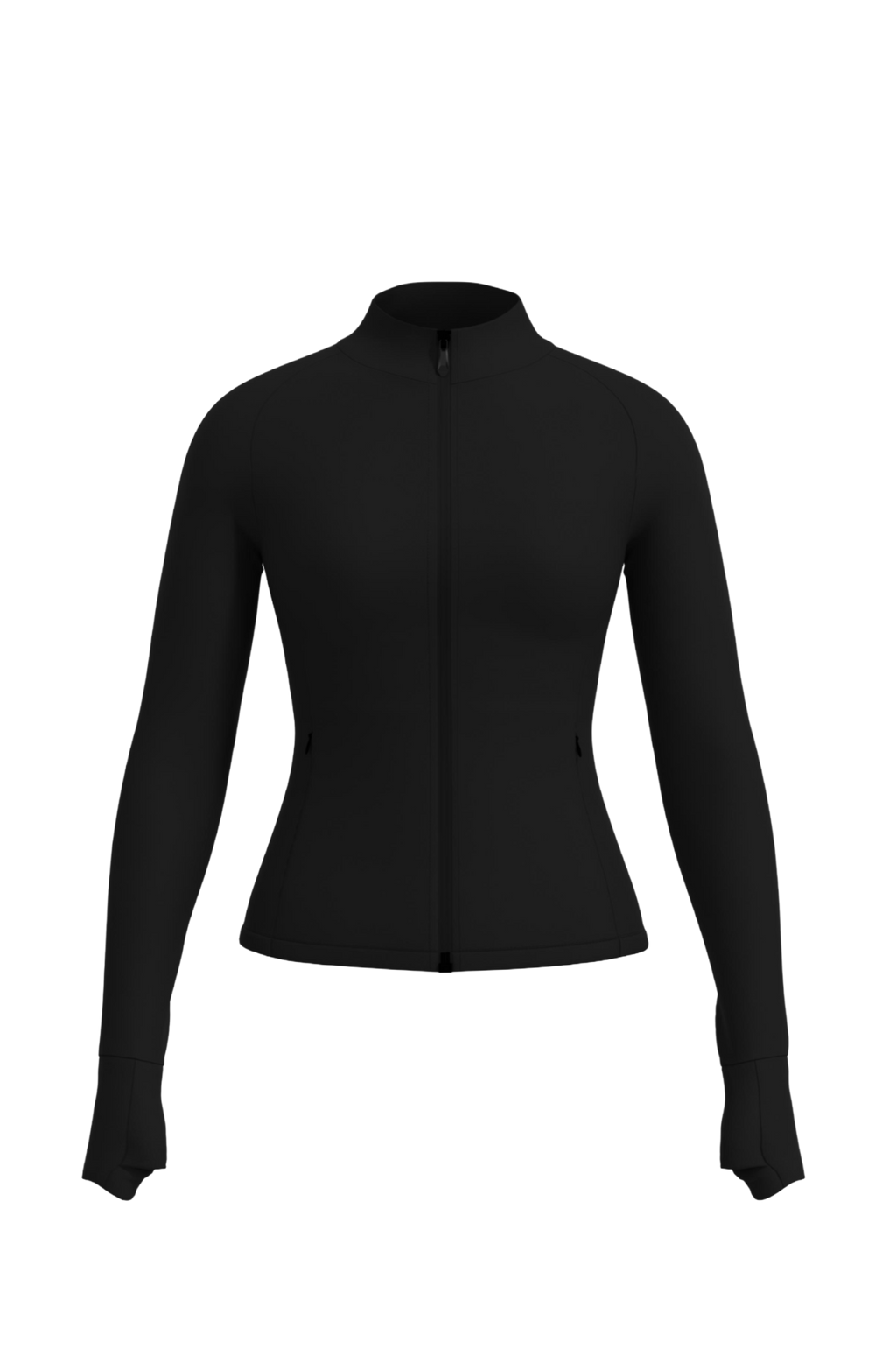 zipped jacket in black