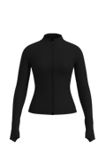 zipped jacket in black