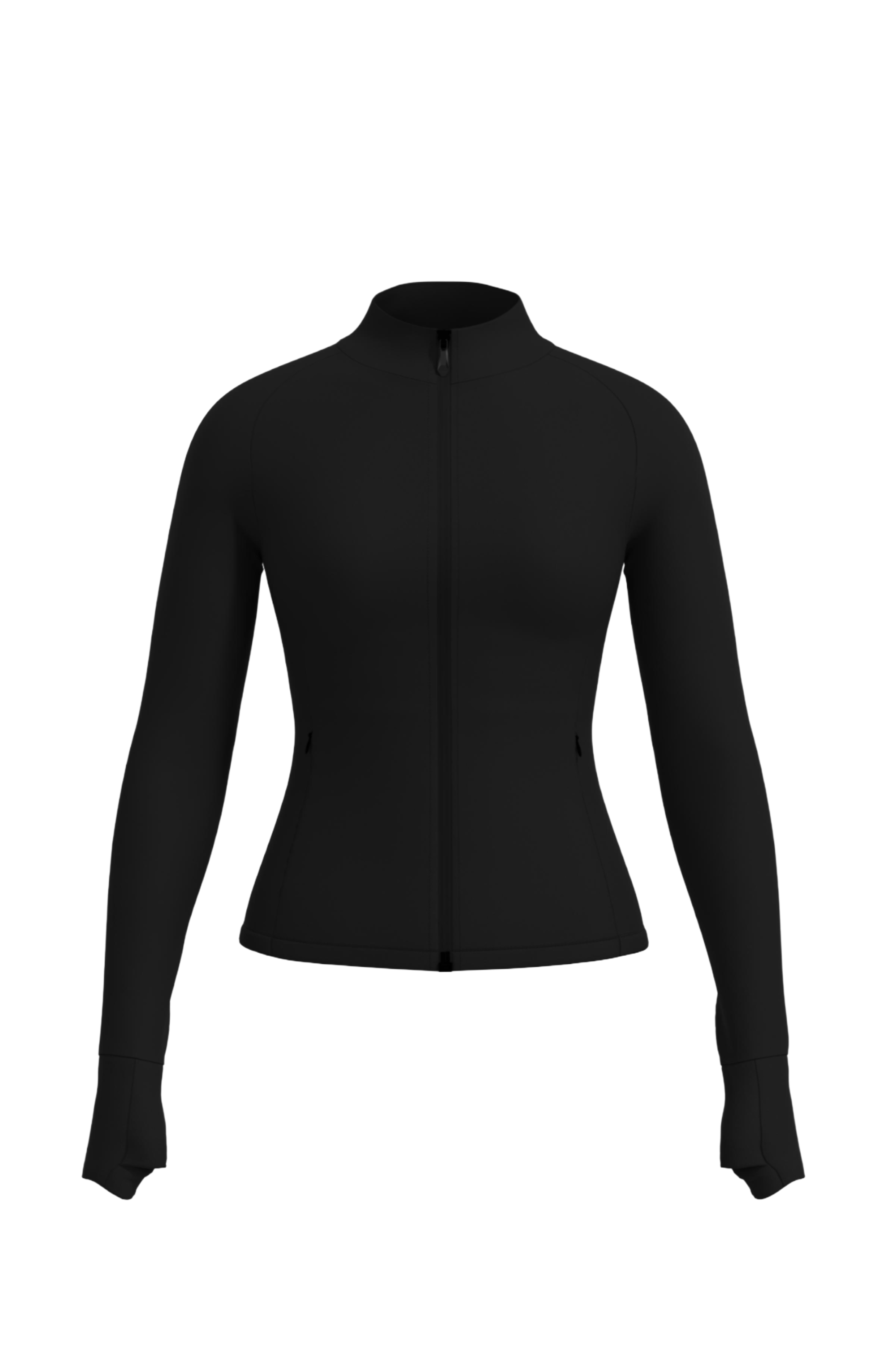 zipped jacket in black