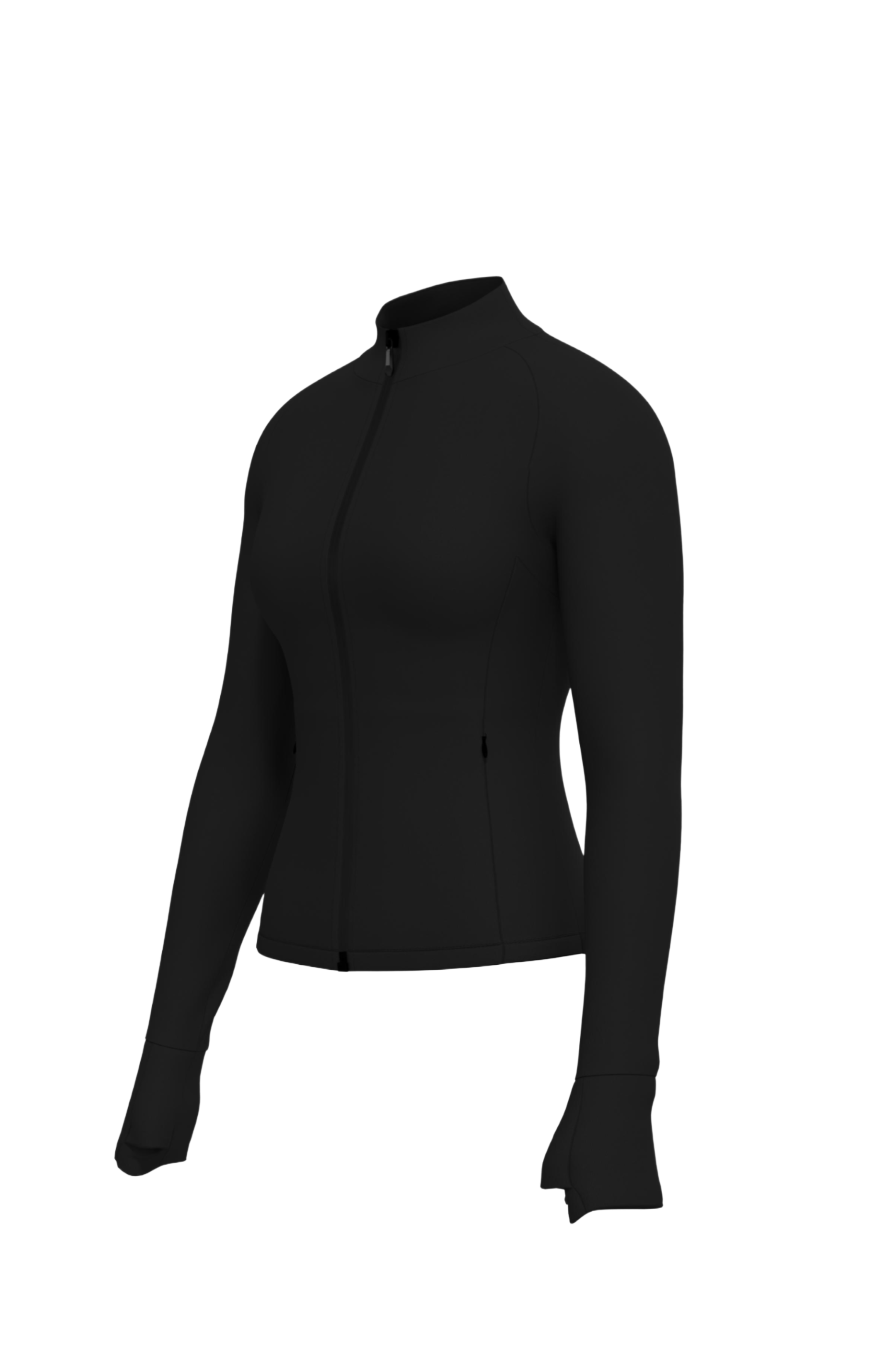 zipped jacket in black