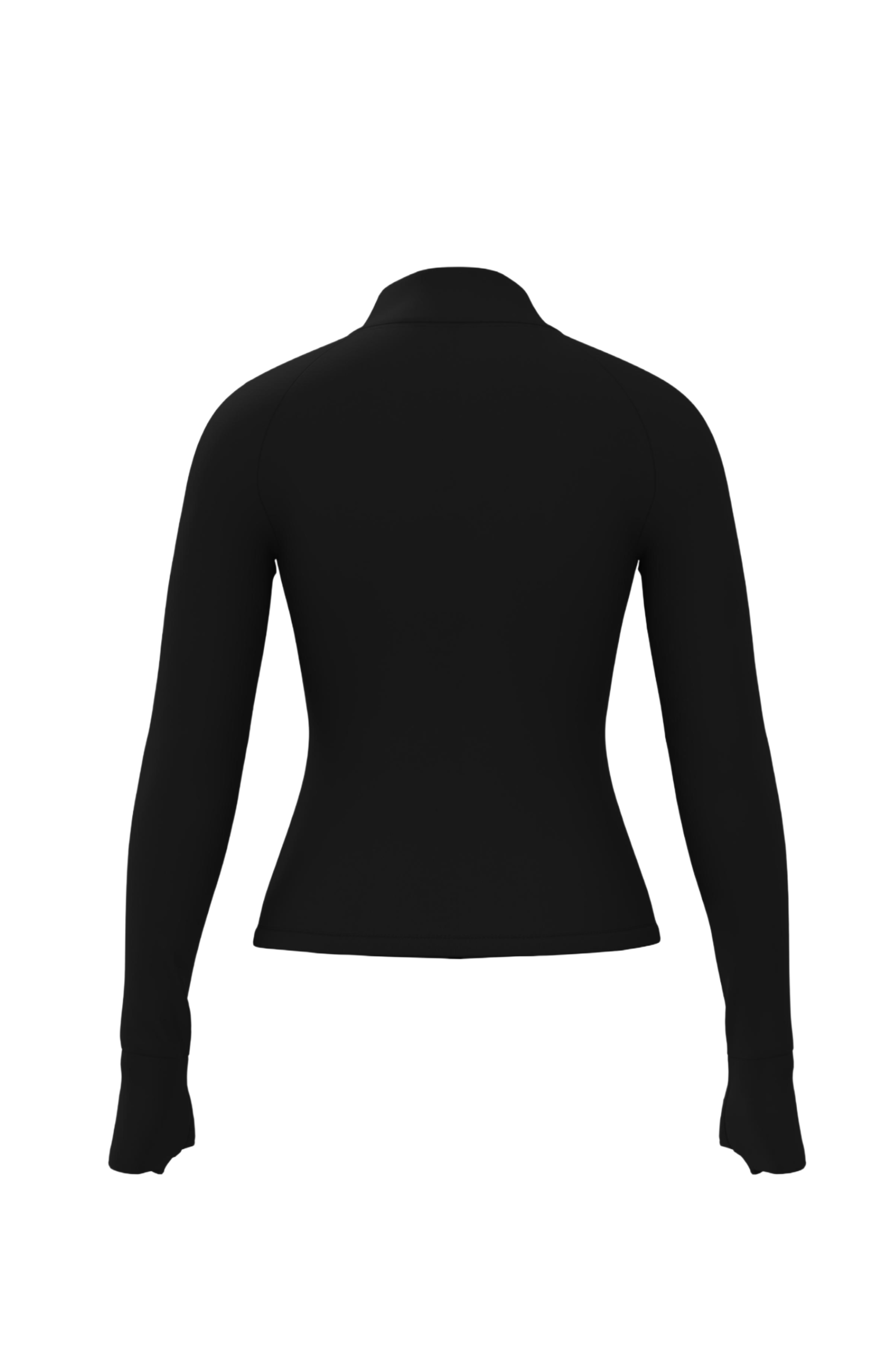 zipped jacket in black