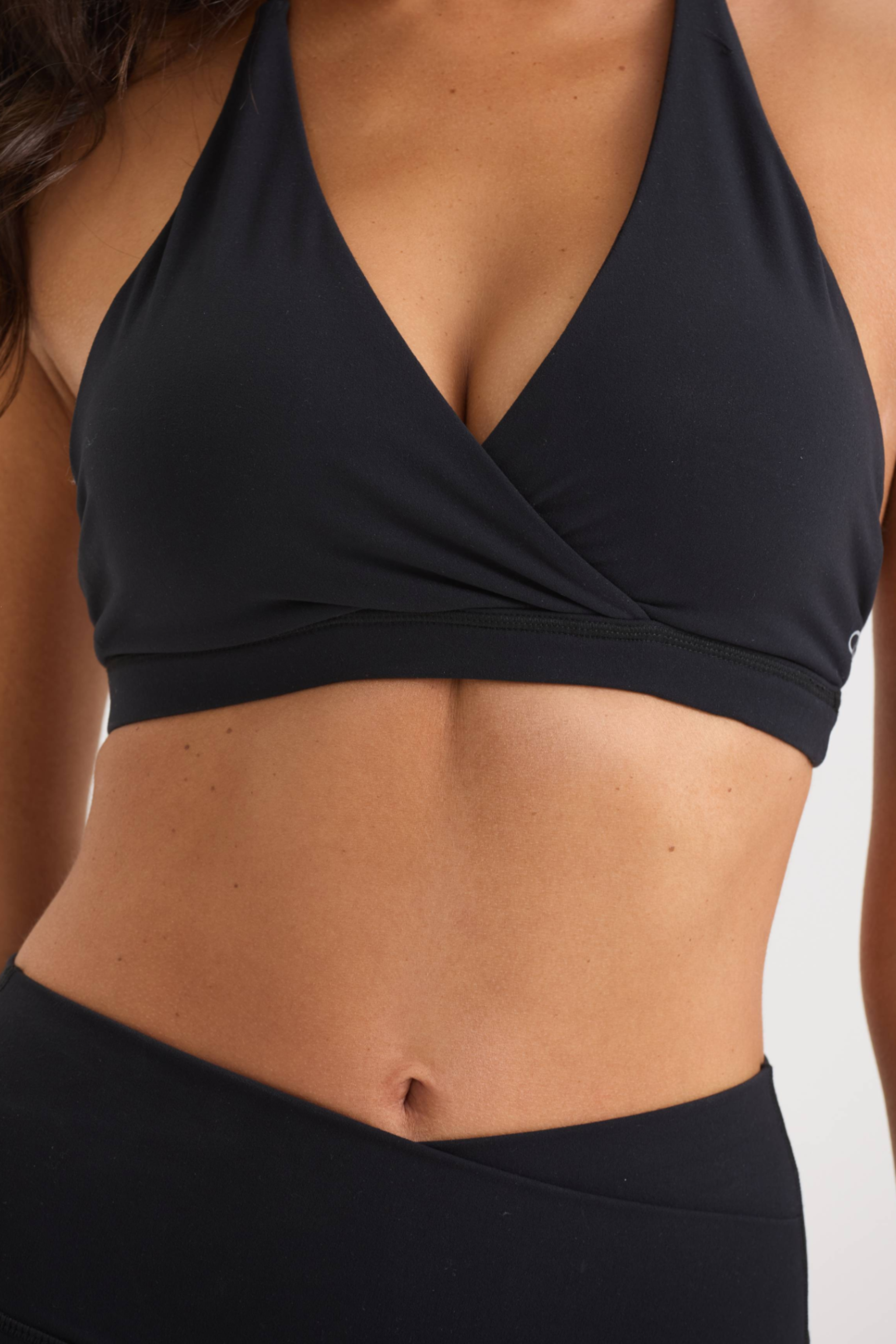 Ease Halter Sports Bra in Black