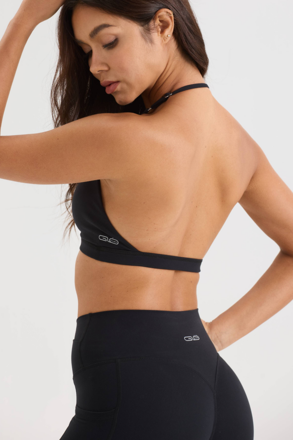 Ease Halter Sports Bra in Black