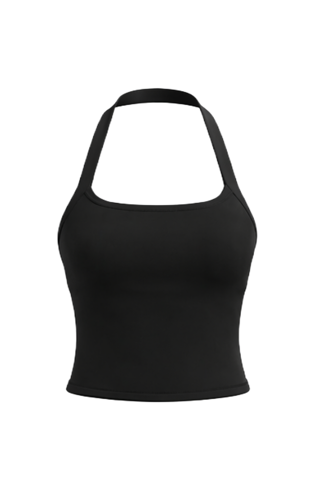 hip length halter in black