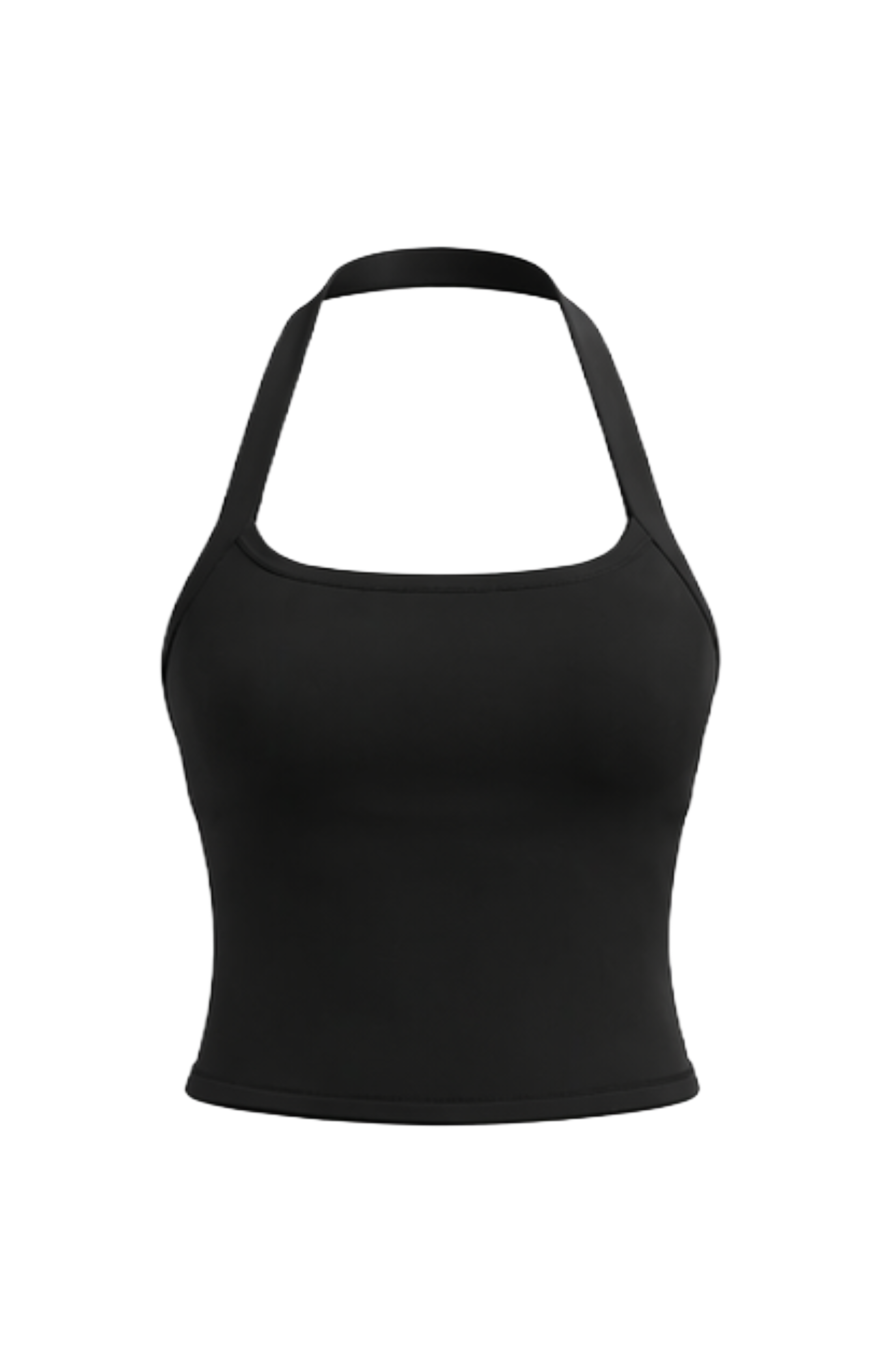 hip length halter in black