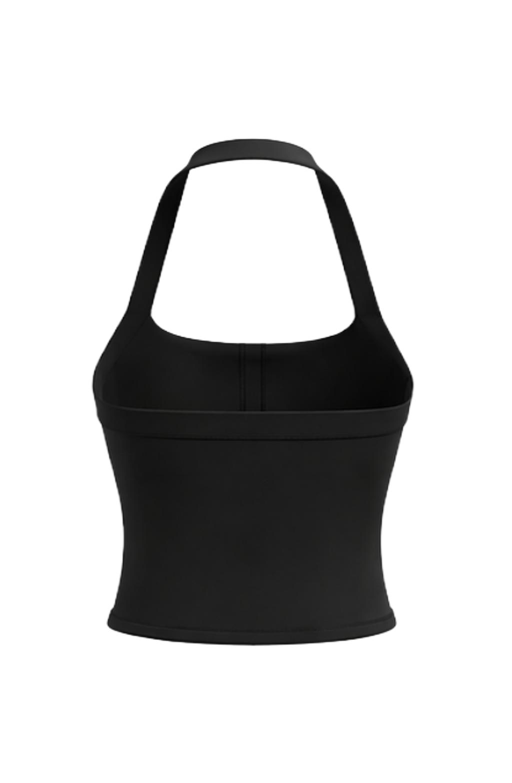 hip length halter in black