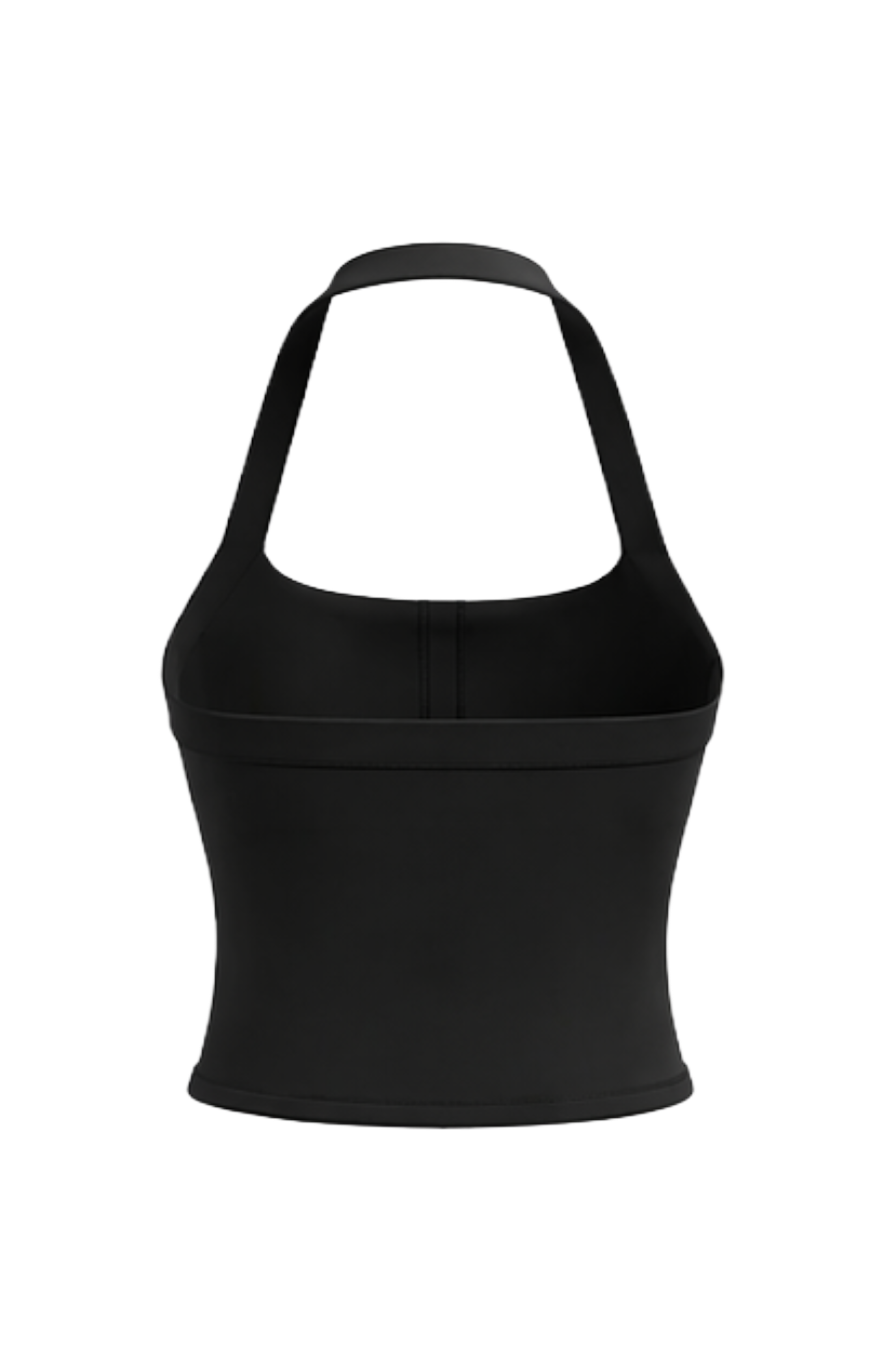 hip length halter in black