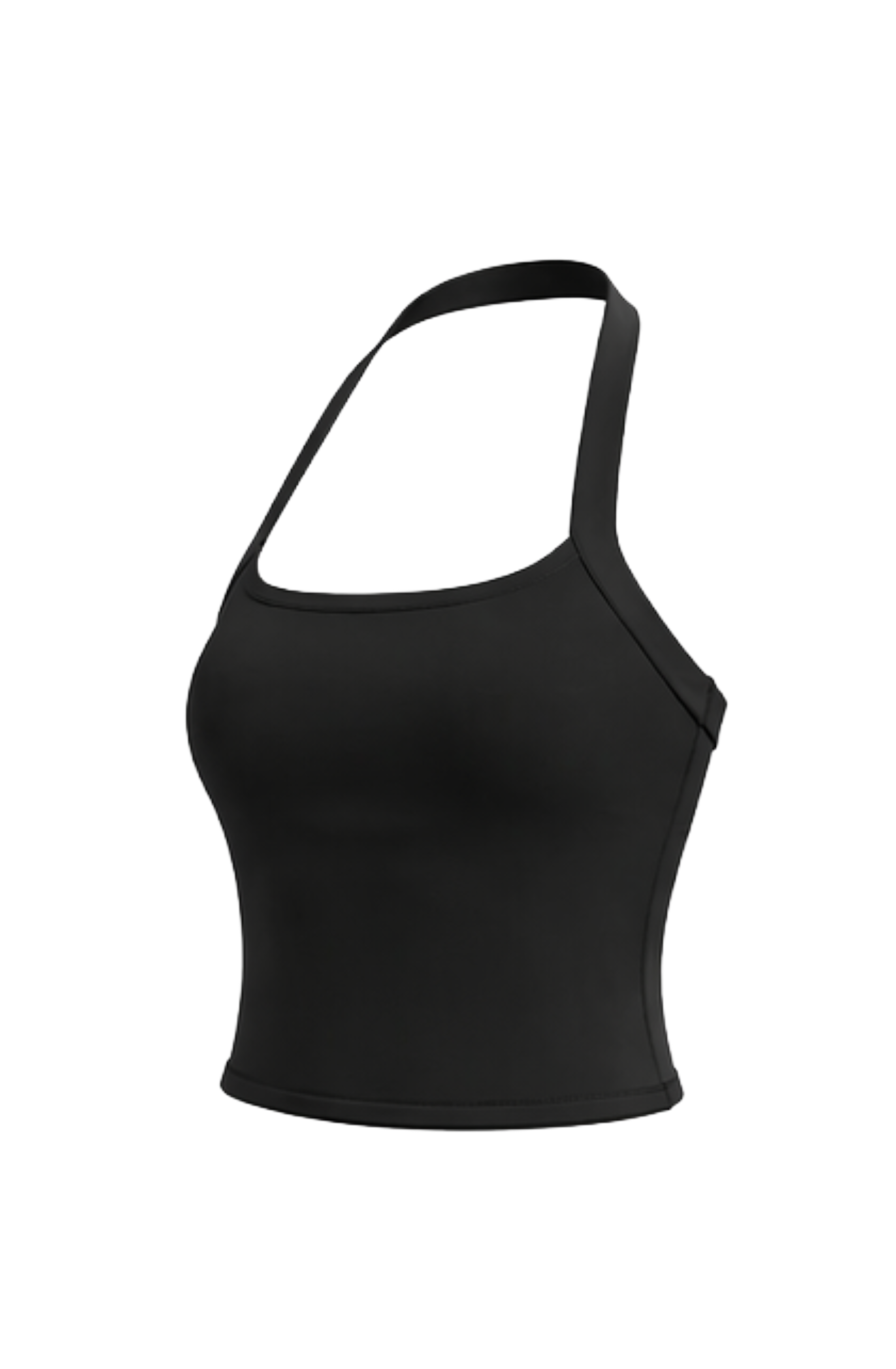 hip length halter in black