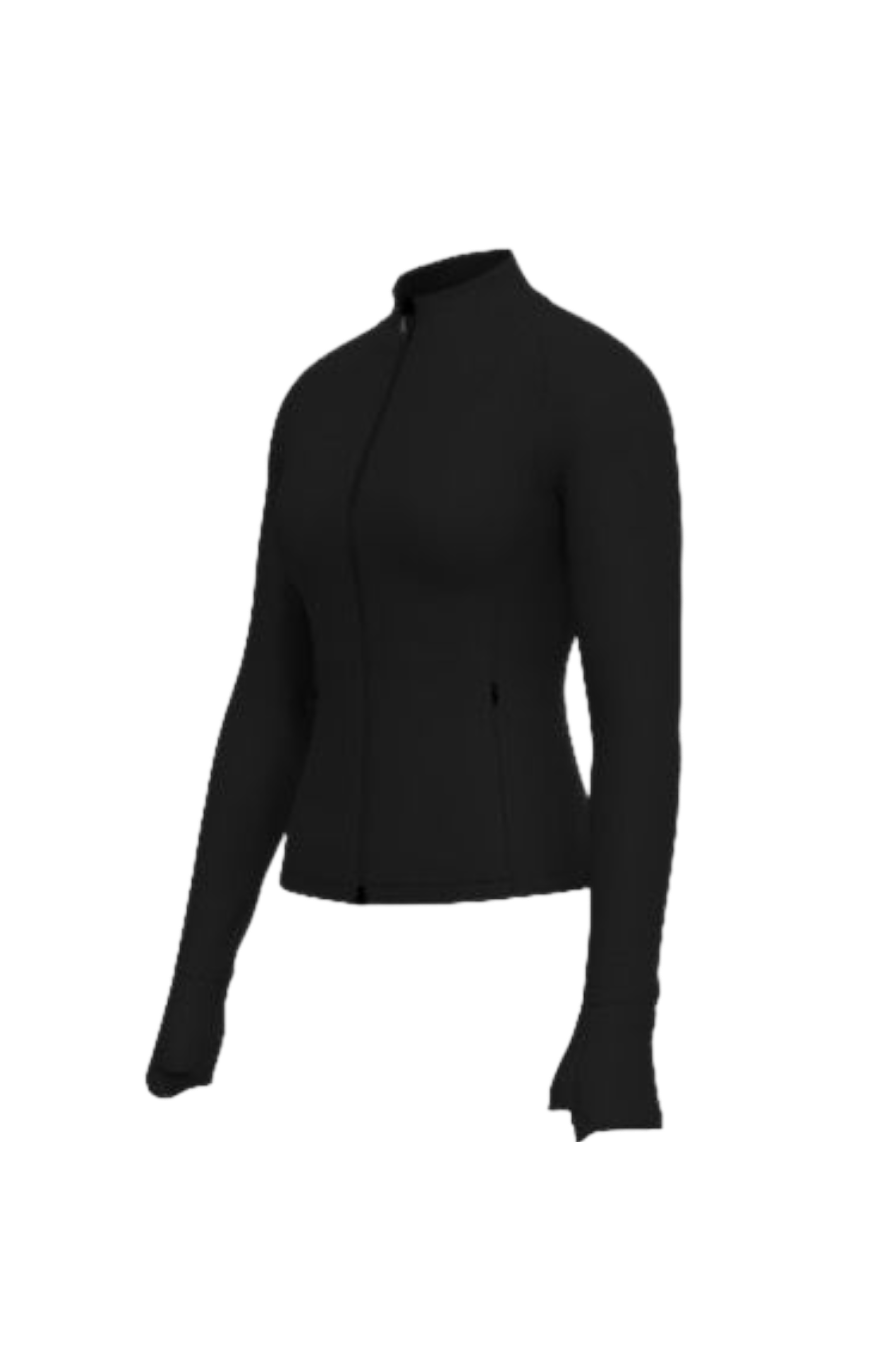 zipped jacket in black