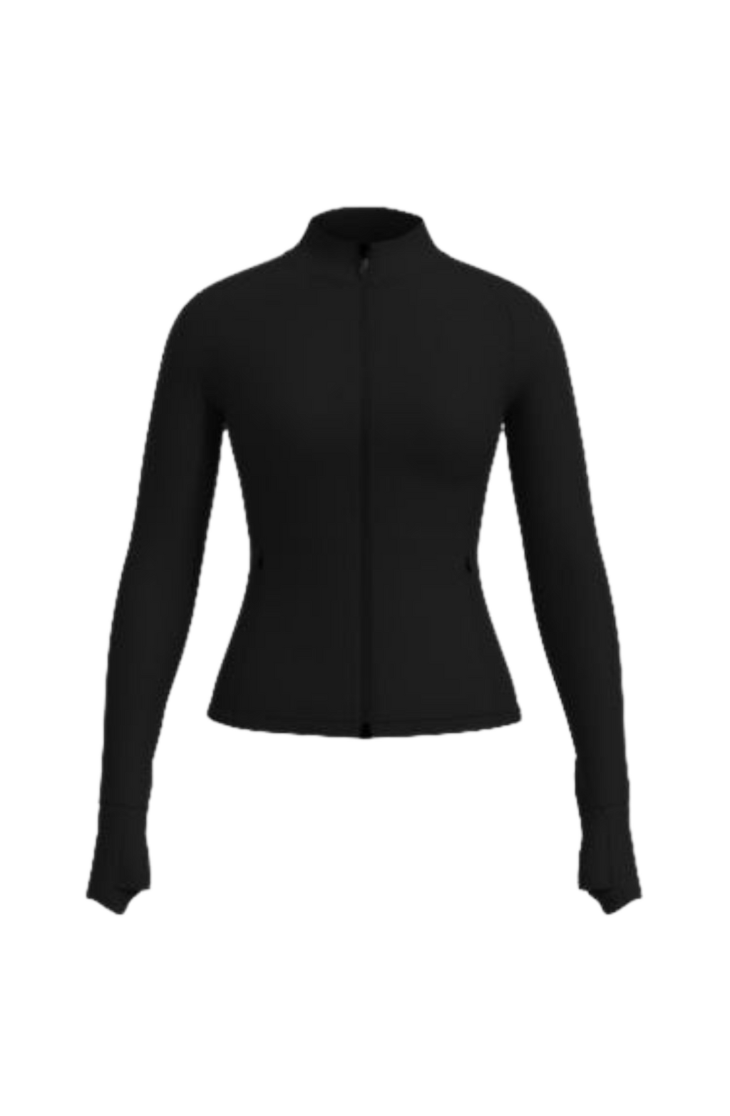 zipped jacket in black